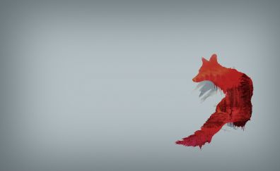 Red Fox, minimal artwork